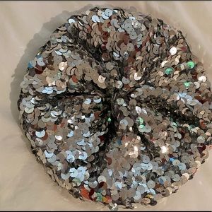 Silver Sequin Beanie